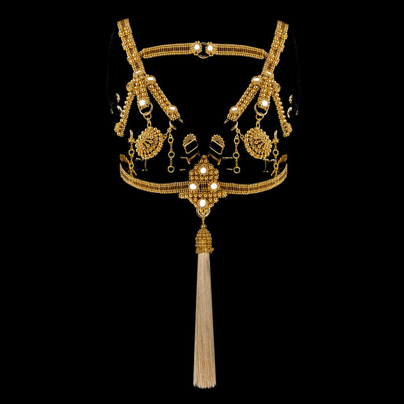 Elohim Modular Harness w/ Removable Tassel in Gold