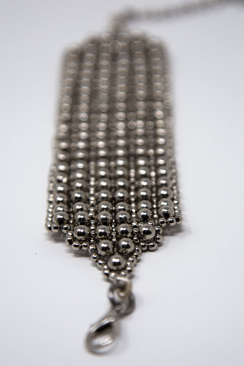 Elohim Wide Textured Band in Silver