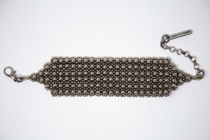 Elohim Wide Textured Band in Silver