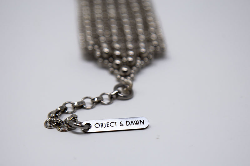Elohim Wide Textured Band in Silver