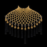 Gold Freja Modular Cape w/ Removable Polyester Tassels in 4 Color Options