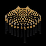 Gold Freja Modular Cape w/ Removable Polyester Tassels in 4 Color Options