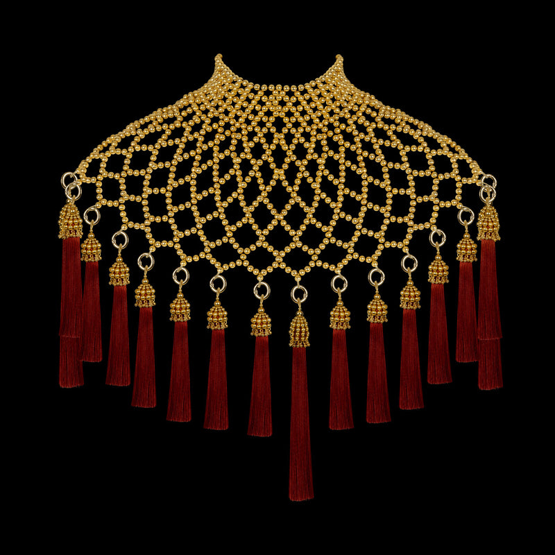 Gold Freja Modular Cape w/ Removable Polyester Tassels in 4 Color Options