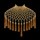 Gold Freja Modular Cape w/ Removable Polyester Tassels in 4 Color Options