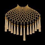 Gold Freja Modular Cape w/ Removable Polyester Tassels in 4 Color Options
