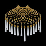 Gold Freja Modular Cape w/ Removable Polyester Tassels in 4 Color Options