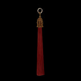 11" Gold Cap Polyester Tassel - 5 color variations