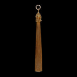 11" Gold Cap Polyester Tassel - 5 color variations