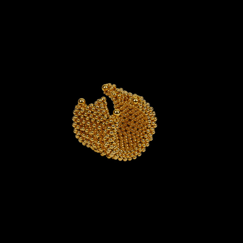Khutulun Wide 4D Cuff in Gold