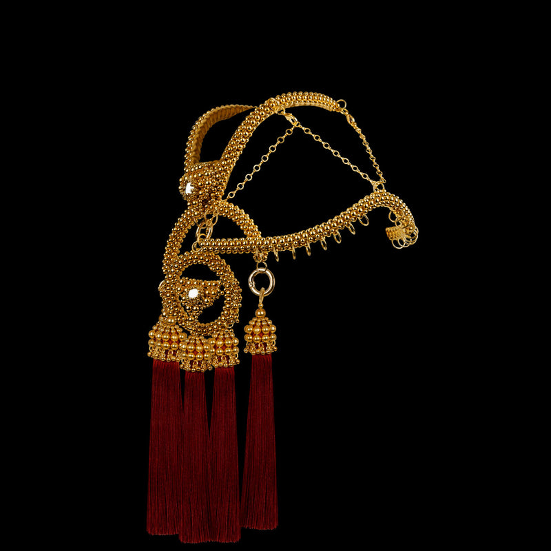 Gold Khutulun Modular Headpiece System in 4 Color Options
