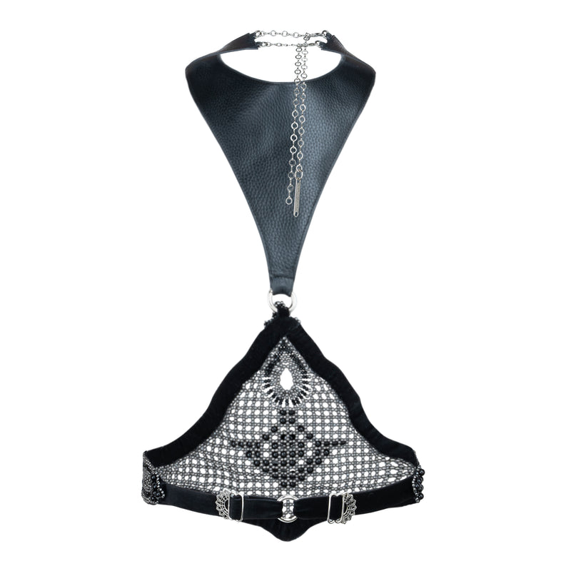 Khutulun Modular Bodice w/Leather, in Jet Black
