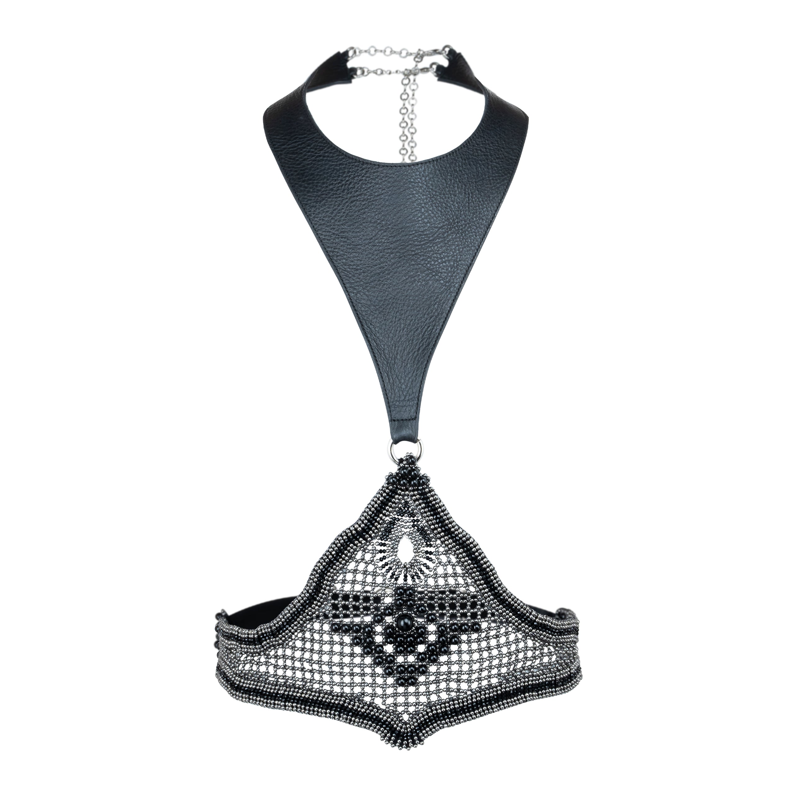 Khutulun Modular Bodice w/Leather in Jet Black