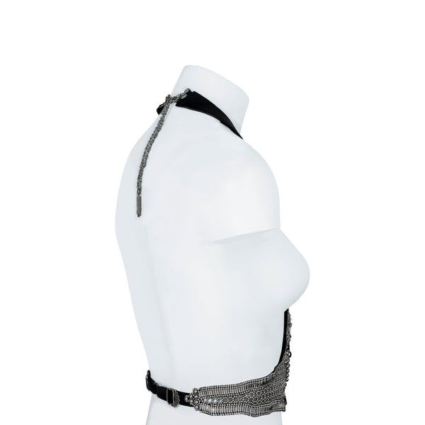 Khutulun Modular Bodice w/leather, in Silver