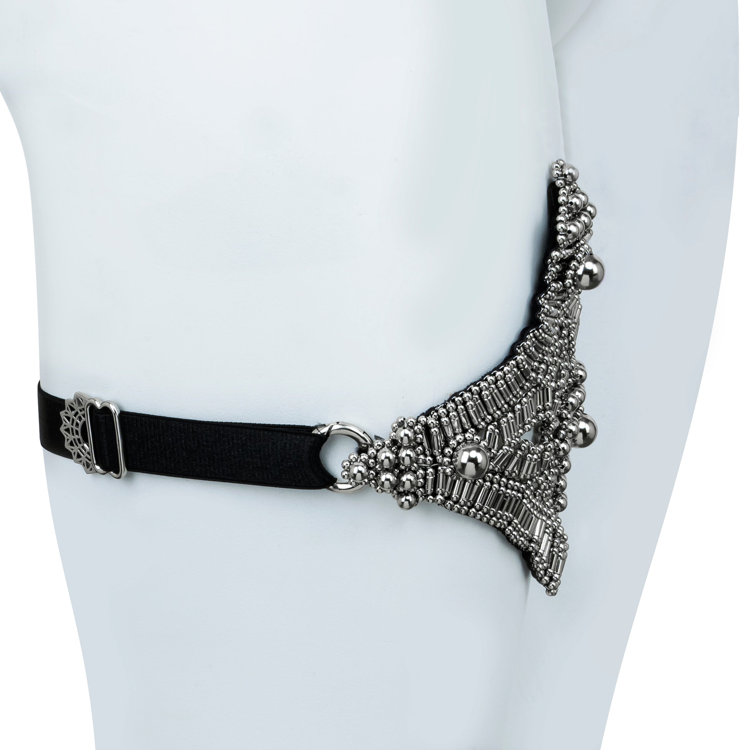 Khutulun Modular Garter Belt in Silver
