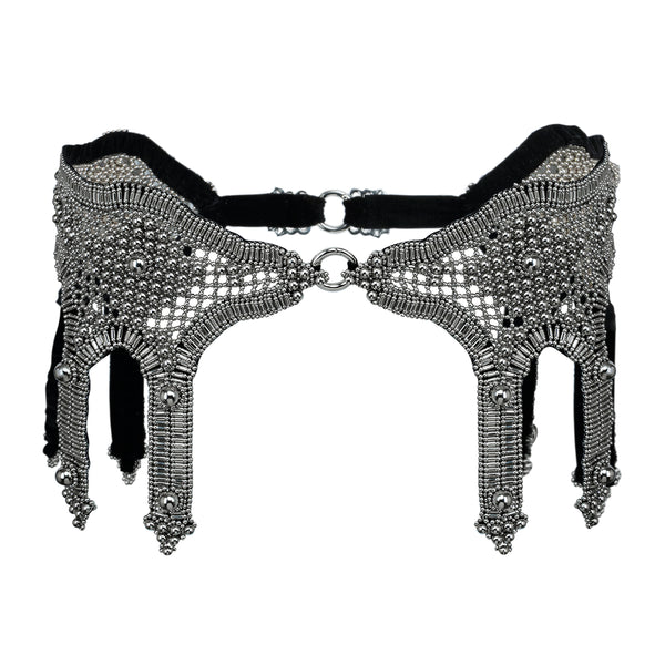 Khutulun Modular Garter Belt in Silver