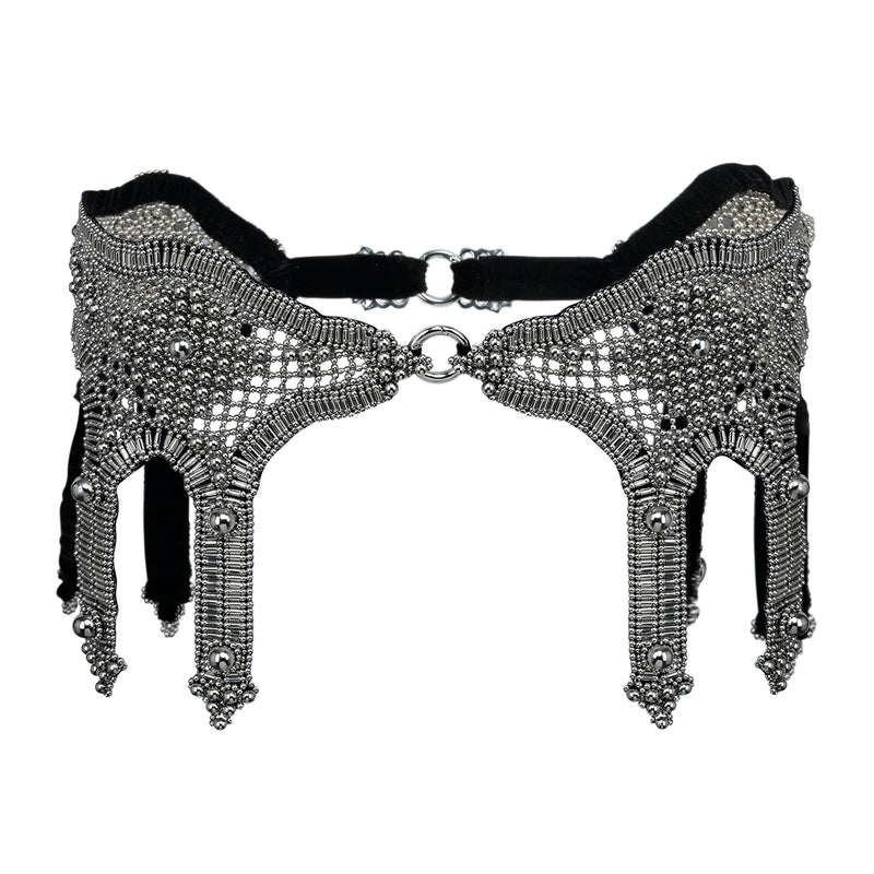 Khutulun Modular Garter Belt in Silver