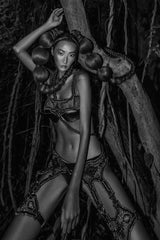 Khutulun Modular Garter Belt + 2 Garter Bands in Silver