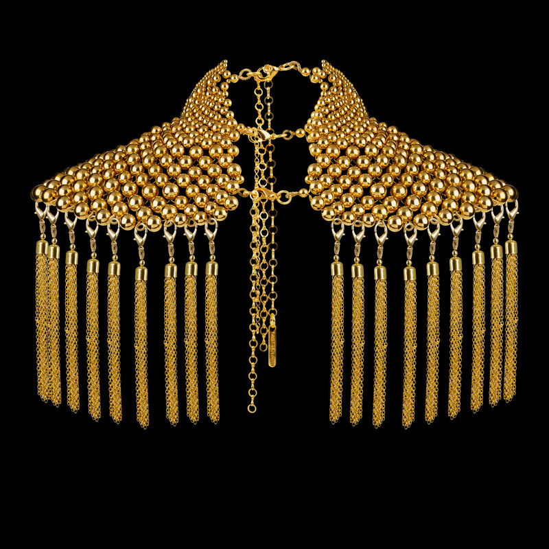 Gold Namaka Modular Necklace w/ removable Chain Tassels