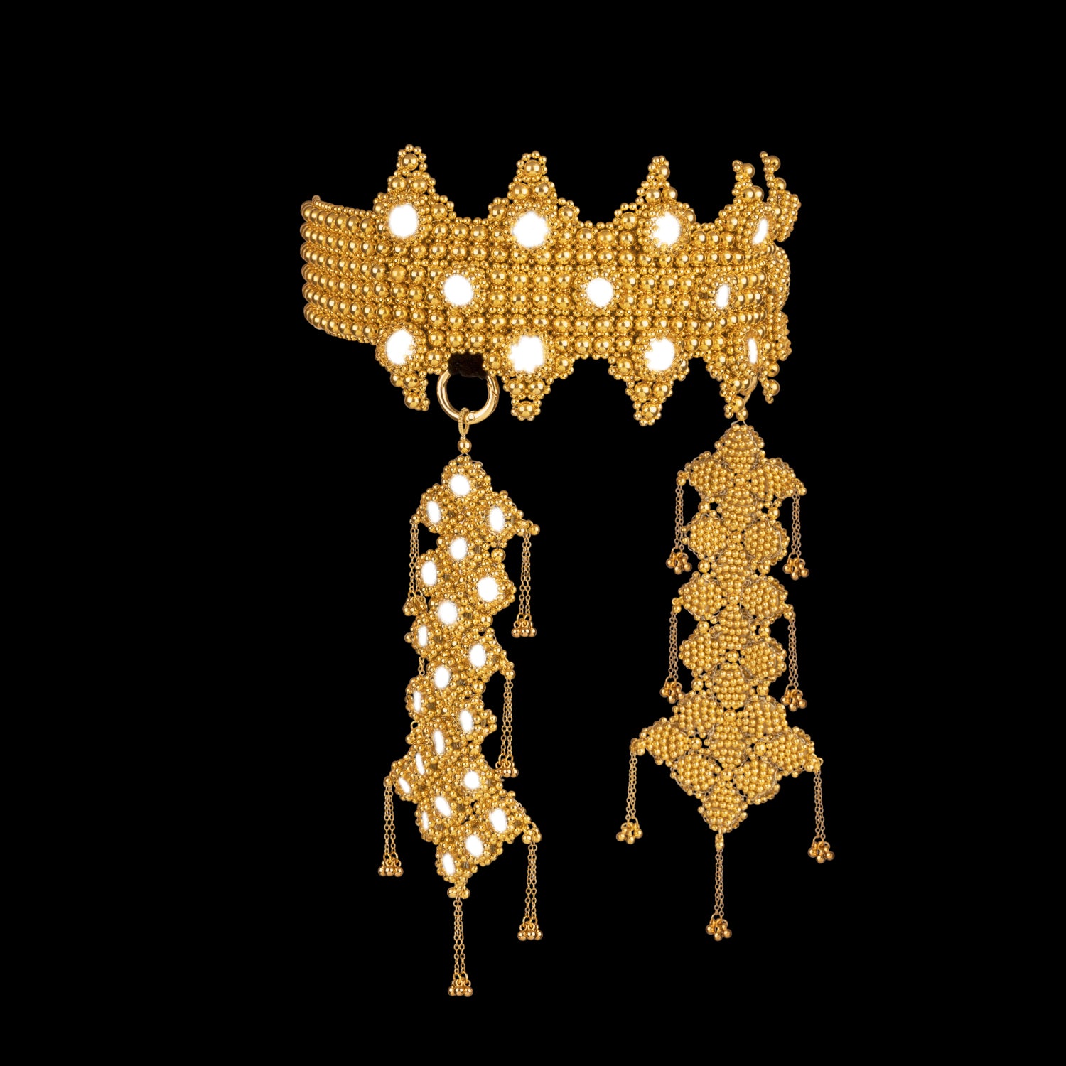 Sappho Crown in Gold with Reversible Clusters