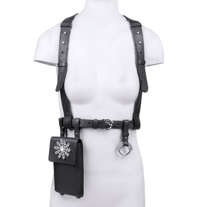 Zheng Beaded Leather iPhone Bag