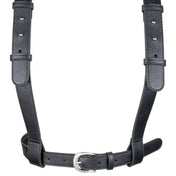 Object and Dawn premium modular leather harness black front view belt detail ghost image