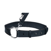 Premium Cow Leather Zheng Yi Sao in black, ghost image in white background front view Object & Dawn