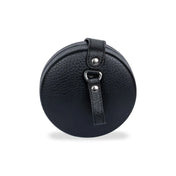 Zheng Yi Sao leather coin collections in black, ghost image in white background back view by Object and Dawn 