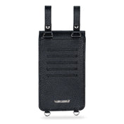 Leather iphone bag Zheng Yi Sao in black, Premium Cow handcrafted ghost image in white background back view Object & Dawn