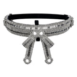 Amaya Garter Band by Object and Dawn. Power is sexy. You'll feel both wearing this one.   Our skilled artisans use an ancient and disappearing technique to construct your piece. Made with high quality metal beads that are coated in polymer to preserve shine and ensure the item is hypoallergenic. The garter band is fully lined by hand in luxurious velvet and has an adjustable elastic strap to comfortably fit to your thigh circumference.