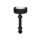 Elohim T-Choker by Object and Dawn constructed entirely by hand with intricate black glass beads and high-quality, gunmetal-plated brass beads that are coated in polymer to preserve shine and ensure the item is hypoallergenic.  Ethically made with secret ancient techniques by our skilled artisans, each piece takes several days to make. Fully lined by hand in velvet for your ultimate comfort.